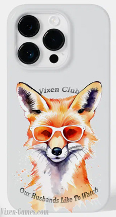 Vixen club hotwife phone case with cute watercolor vixen design. 