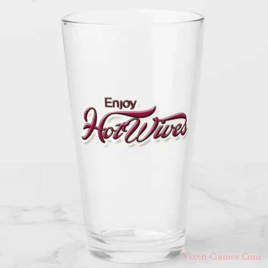 Enjoy hotwives glass gift design for stag husbands or cuckold husbands married to hotwives