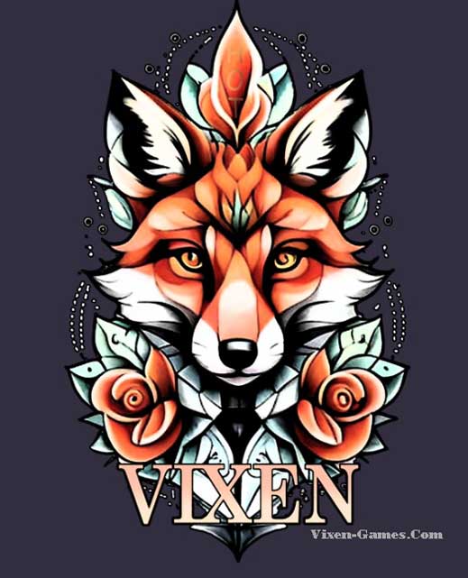 Vixen Fox Hotwife Fox Shirt design with roses. 