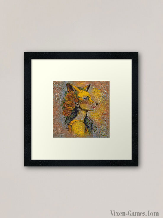 Vixen wife framed fine art print