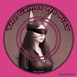 Blindfolded Hotwife T-shirt design that says Vixen Games at the bottom 