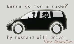 My Husband Will Drive Vixen Games Hotwife T-shirt
