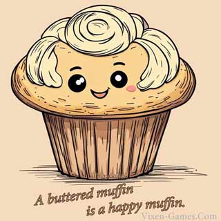 buttered muffin adult humor flirty T-shirt design