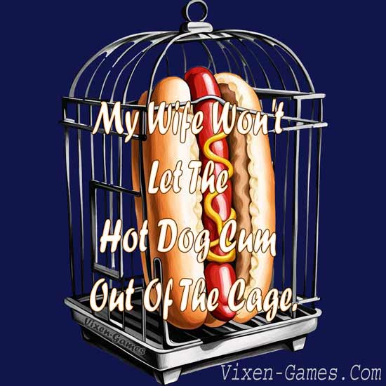 a caged hot dog funny shirt for cock cage enthusiasts