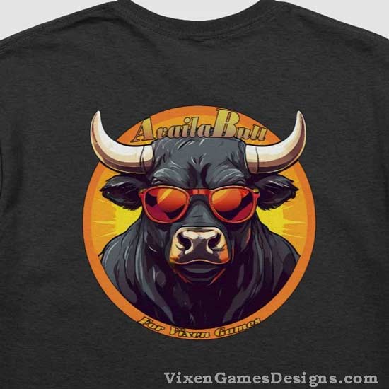 Red Shades AvailaBull Back Print T-shirt comes in with the number two spot on out top shirts for hotwife bulls. 