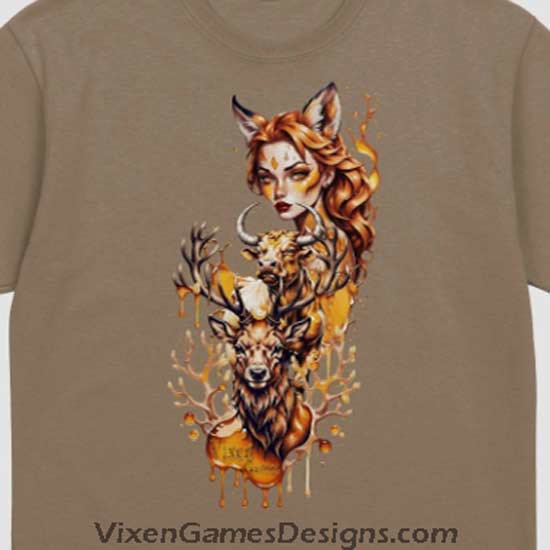 Top shirts for 2024 list number two Vixen Stag and Bull Honey heavyweight T-shirt