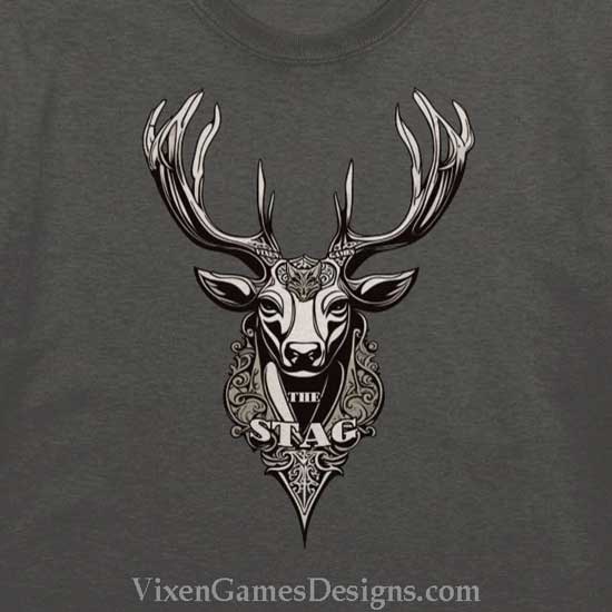 Number two on the Most Popular Stag Shirts for 2024 list is this stag with a vixen on it's mind