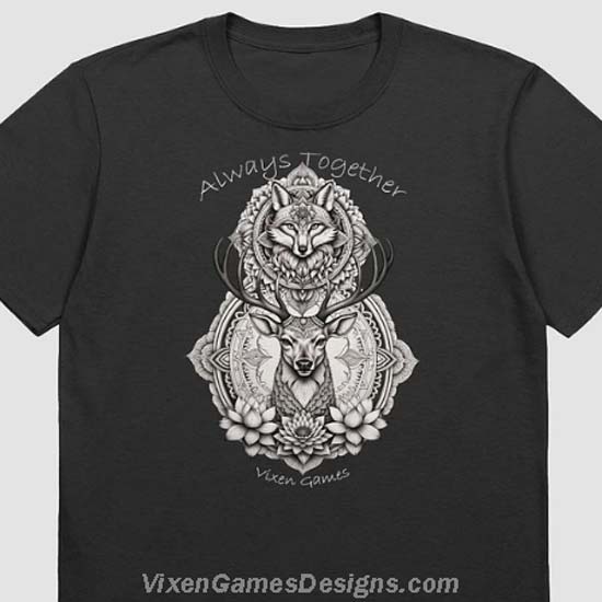 Topping the list of The most popular Stag and Vixen together shirts is our Always Together Stag and Vixen Mandala shirt.